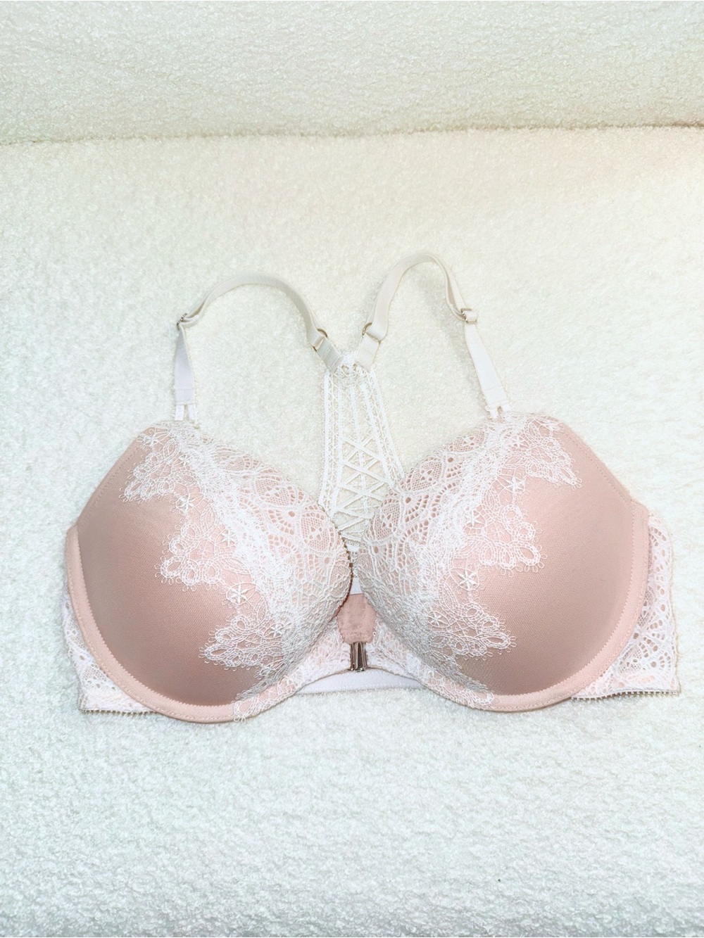Victorias Secret Dream Angels push up bra 34D lace tan NWT